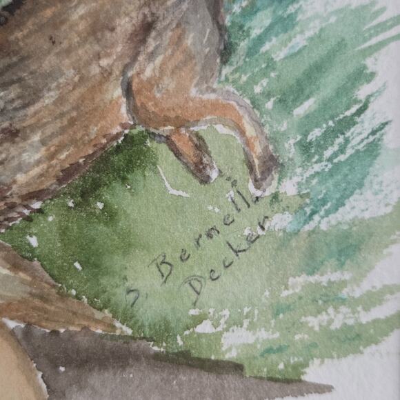 Sister Bernella Decker OOAK Watercolor Painting Wolfpack Dream Catcher Wolves - Picture 7 of 12